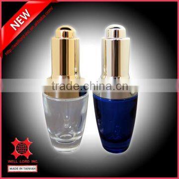 Hair care production aluminium cap Argan oil dark glass dropper bottle