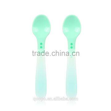 New Custom Colorful Bpa Free Kids Plastic Silicone Rubber Travel Spoon