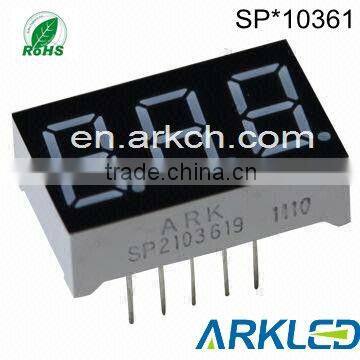 Alibaba 2015 Hot Sale, ARK 0.36 Inch Triple Digits PTH LED Display for instrument