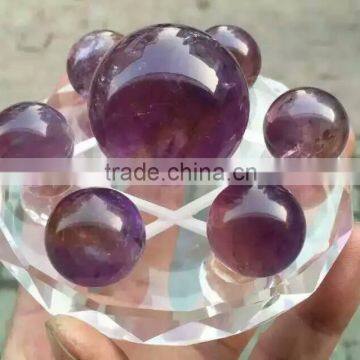 Natural amethyst citrine quartz crystal ball seven star for slae