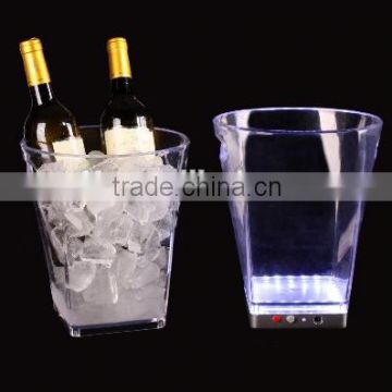 Small led lighted factory plastic ice bucket