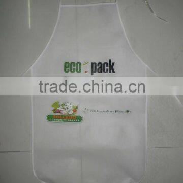 Reusable pp non woven white apron