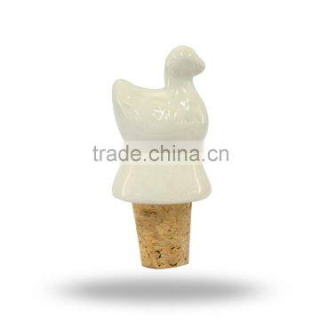 Ceramic White Duck Bottle Wine Stopper