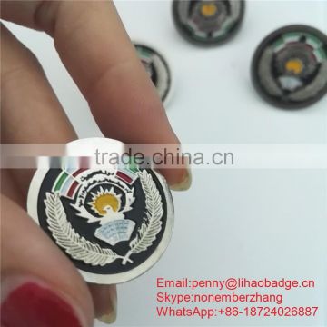 Cheap Custom Made Metal Pin badge, Design Enamel Military Security Button Badge