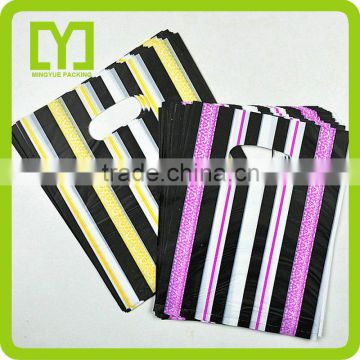 Plastic new product made in China recyclable PE stripe die cut bag