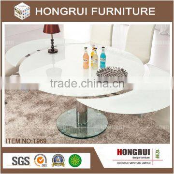 Function glass table & stainless steel light dining table,Simple features dining table