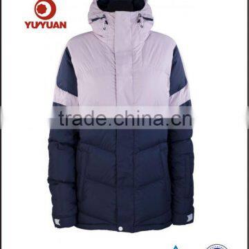 Good quality windproof breathable long ski jacket for women