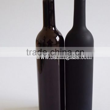 750ml black color red wine glass bottles