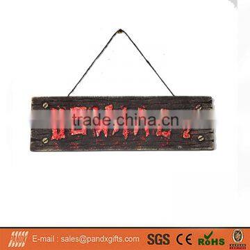 Halloween Props Glitter hanging sign"BEWARE" for Door Decoration