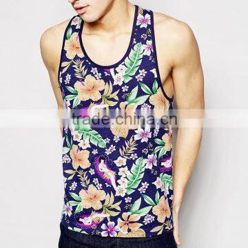 HOT sale!! Fashion colorful sublination tank tops for men