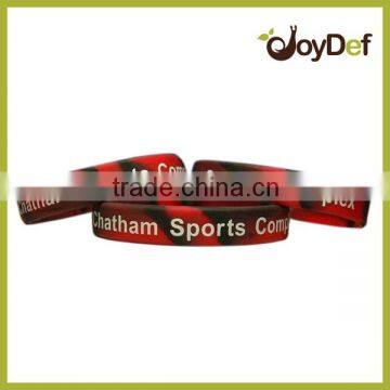 Promotional Colorful Screen Printed Rubber Silicone Bracelets