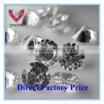 8.0mm White Color Round cut diamond zirconia