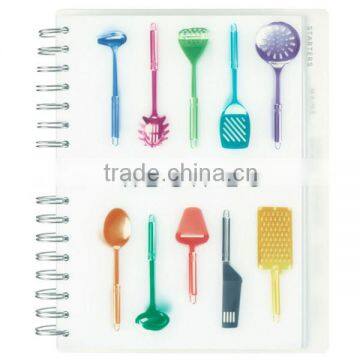 pp plastic cover spiral notebook