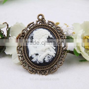 fashion jewelry necklace steampunk necklace classical silhouette cameo 2015 new party dress made in China yiwu