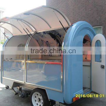 Baby blue color mobile food truck trailer for Australia Standards