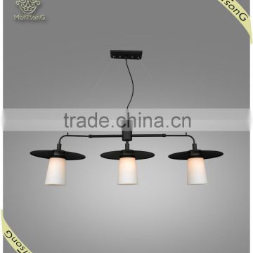 Classic style 3 heads pendant light black light with white shade pendant lamp E27 pendant light