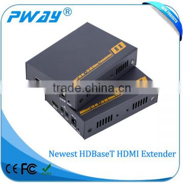 Newest 4Kx2K HDBaseT HDMI Extender with Bi-directional IR& RS232 signal transmission with HDMI1.4