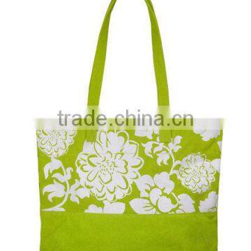 Beach bag Canvas Bag Stripe tote bag Handle bag