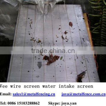 Water cleaning system vee wire screen surface water intake screen