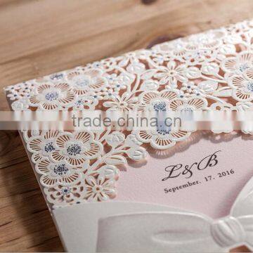 Hot Sale White Laser Cut Wedding Invitation Card photo-4