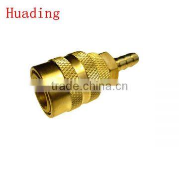 high quality brass material ,1/4"(6.35mm)hose barb USA type air quick coupler