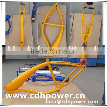 2.4L Gas Tank Frame , Motorized Bike Frame With Tank Black White photo-4