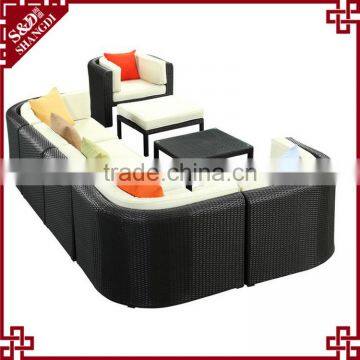 Colourful Pillows Design Patio Rattan Handcraft 6 Seater Set Design Sofa photo-2