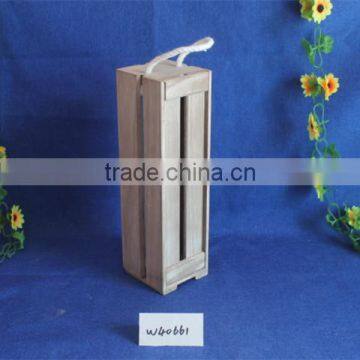 Vintage Handmade Cheap Wooden Wine Bottle Gift Packing Laths Boxes With Slide Lid photo-4