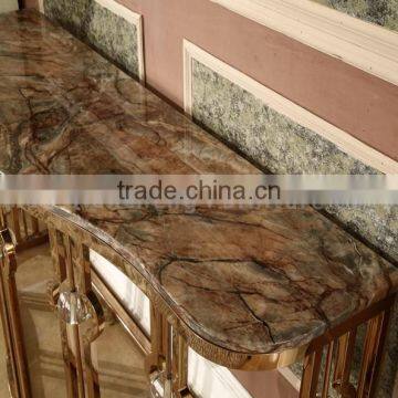 Marble Classic Console Table Stainless Steel Legs photo-6