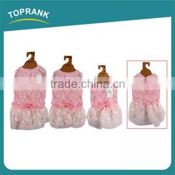 Dog Clothes Pet Accessories Pink Wedding Pet Dress Dog Clothes With Bowknot photo-2