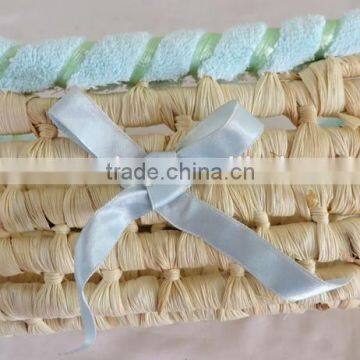 Wholesale Cheap Cute Mini Straw Basket With Bowknot photo-4