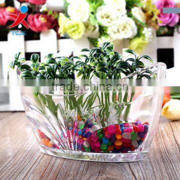 creative transparent large glass vase/ flower in different container/ home decorations