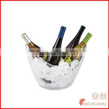 Bottle Wine Champagne Cooler,Oval Plastic 3.5L Bottle Acrylic Ice Bucket