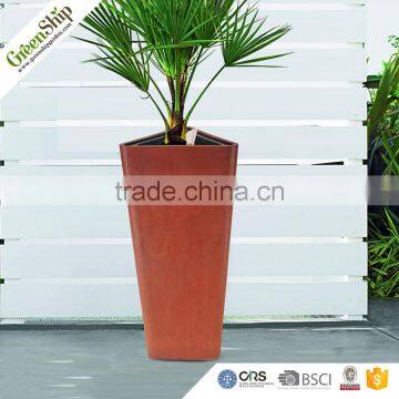 outdoor plastic flower pot plant/Recyclable/China direct manufacturer/Plastic Garden Planter/ 20 years/new design/UV protection