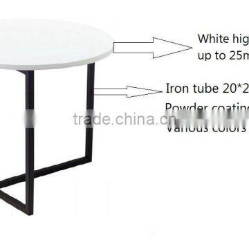 Euro Style Black Powder Coated Metal Base Side Table, Coffee Table photo-3