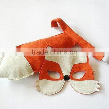  express hot sale hight quality products eco friendly handmade wholesale felt fox masquerade mask made in china