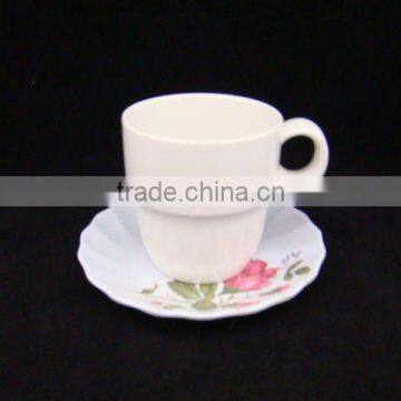 Melamine mug with plate