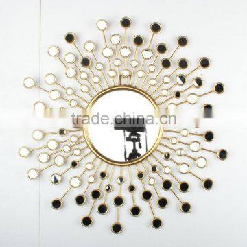 Modern Style Living Room Iron Frame Silver Mirrors photo-2