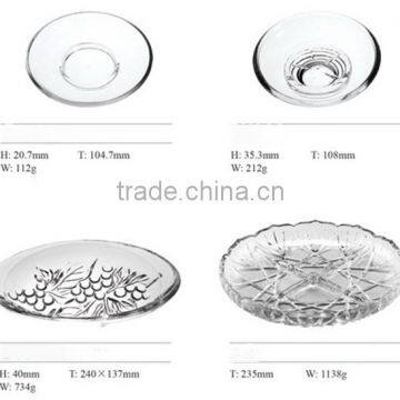 round glass plate with printing of superior quality