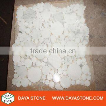 Pebble marble mosaic tile