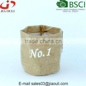 BSCI Audit Factory folded Jute planter bag, garden grow bag planter