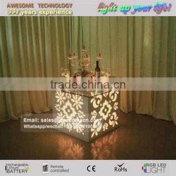 Fancy Led Table, Glass Top Table, Banquet Hall Table for 8 Seater photo-3