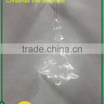 Clear Plastic Acrylic Hanging Christmas Tree Ornament photo-2