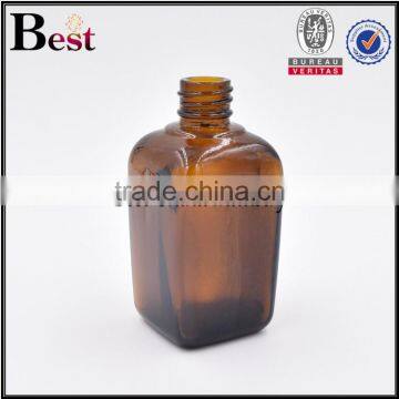 Square 50 ml Amber Glass Vial With Black Press Dropper photo-3