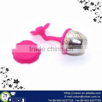 Hot Sale Flower Shape Tea Infuser/Tea Strainer,stainless Steel + Silicone,CK-TI0080 photo-2