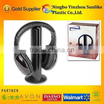 2014 best seller 5 in 1 wireless headset fm radio mp3 sd card /Wireless Headph