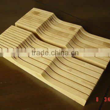 Bamboo In-drawer Knife Storage Tray photo-2