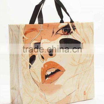 Reusable Eco Friendly Lamination Non Woven Clothes Garment Handle Tote Bag,Women Shopping Handbag photo-2