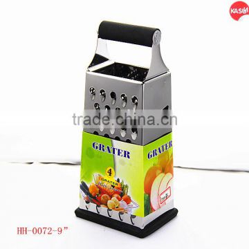 9 Inch 4 Sides Plastic Handle Stainless Steel Food Grater HH0072