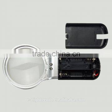 High Quality Cheap Factory Price Practical 3X Foldable Desktop Handheld Reading Magnifier With 2 LED Magnifying Glass photo-3